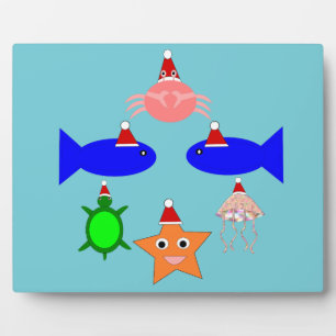 Weihnachtsmeerwesen Fotoplatte