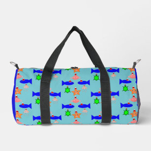 Weihnachtsmeerwesen Gemustert Duffle Bag