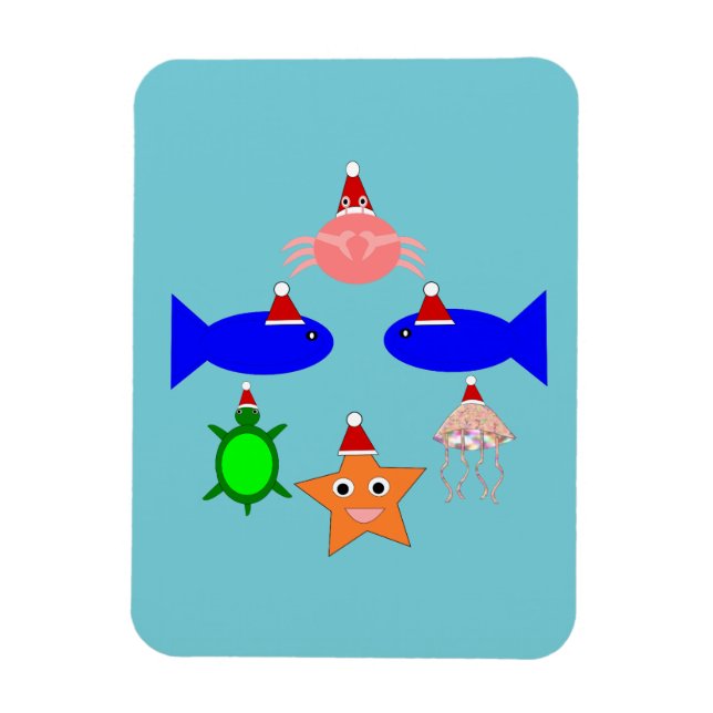 Weihnachtsmeerwesen Magnet (Vertikal)