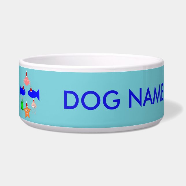 Weihnachtsmeerwesen Personalisiert Napf (Links)