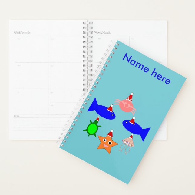 Weihnachtsmeerwesen Personalisiert Planer (Anzeige)