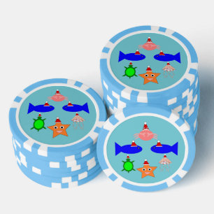 Weihnachtsmeerwesen Pokerchips