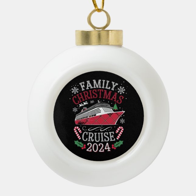 Weihnachtsmeisterschaft 2024 - Matching Outfit Keramik Kugel-Ornament (Vorderseite)