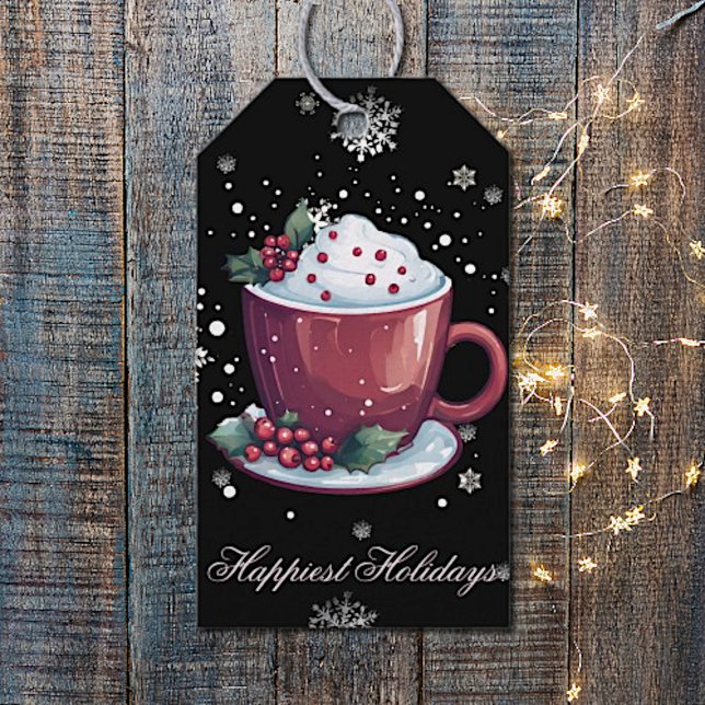 Weihnachtsmeisterschaft der heißen Schokolade Geschenkanhänger (Christmas Cup of Hot Chocolate Gift Tags)
