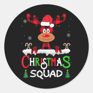 Weihnachtsmeisterschaft Rentier 2022 Team Xmas Paj Runder Aufkleber