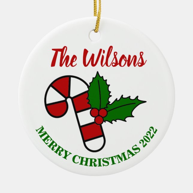 Weihnachtsmeldungsfamilie Ornament (Vorne)