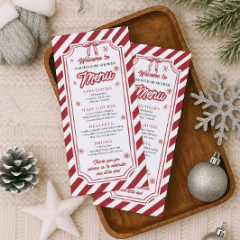 Weihnachtsmenü im Winter Menükarte