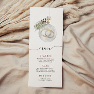 Weihnachtsmenü Menükarte