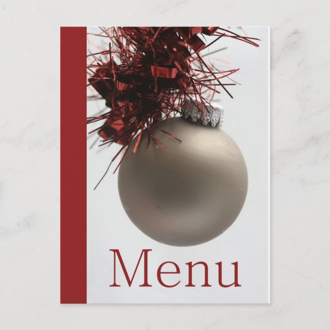 Weihnachtsmenü Postkarte (Vorderseite)