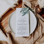 Weihnachtsmenüs | Winter Wedding Menu Menükarte<br><div class="desc">Das ist ein festliches Urlaubskarte mit einem eleganten Schriftart und einem wunderschönen, immergrünen Zweig in Aquarelltönen. Bearbeiten Sie alle Formulierungen und Farben*. Die einzigen Farben, die nicht bearbeitet werden können, sind die Farben des Aquarellbildes. // Für passende Designs, suchen Sie EIRA im Sincerely By Nicole Zazzle Store. * Wenn Ihnen...</div>