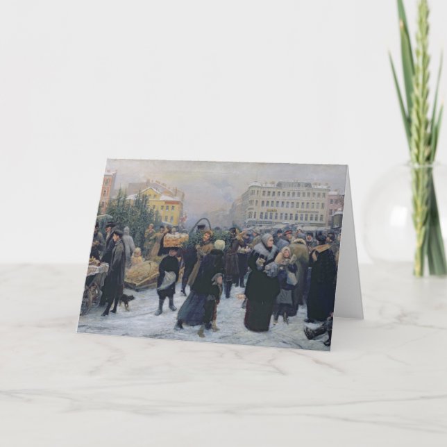 Weihnachtsmesse Feiertagskarte (Vorderseite)