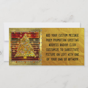 Weihnachtsmetallbaum Feiertagskarte