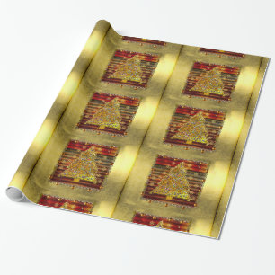Weihnachtsmetallbaum Geschenkpapier