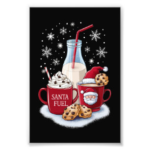 Weihnachtsmilch und Cookies Latte Family Xmas Fotodruck