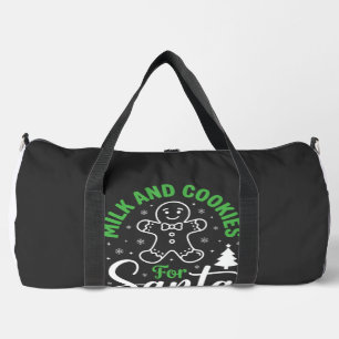 Weihnachtsmilch und Kekse für den Weihnachtsmann Duffle Bag