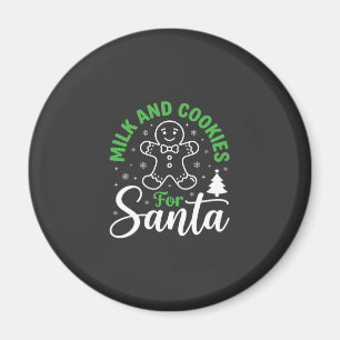 Weihnachtsmilch und Kekse für den Weihnachtsmann Magnet
