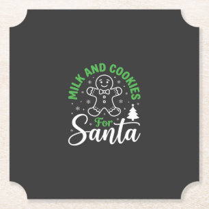 Weihnachtsmilch und Kekse für den Weihnachtsmann Untersetzer