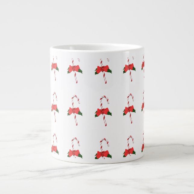 Weihnachtsmistel rot grün Jumbo-Tasse (Vorderseite)