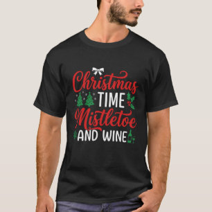 Weihnachtsmistel und Weinfeiertag T-Shirt