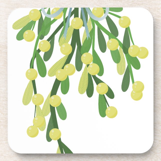 Weihnachtsmistletoe Getränkeuntersetzer (Vorderseite)