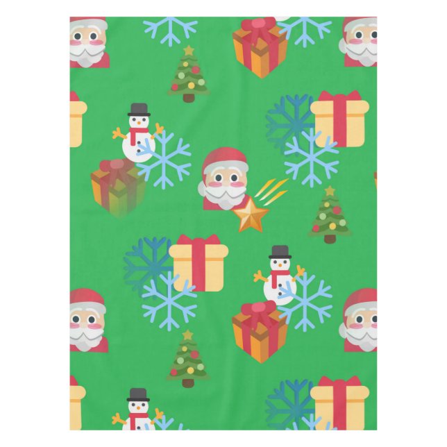 Weihnachtsmöbel Emoji Tischdecke (Vorderseite)