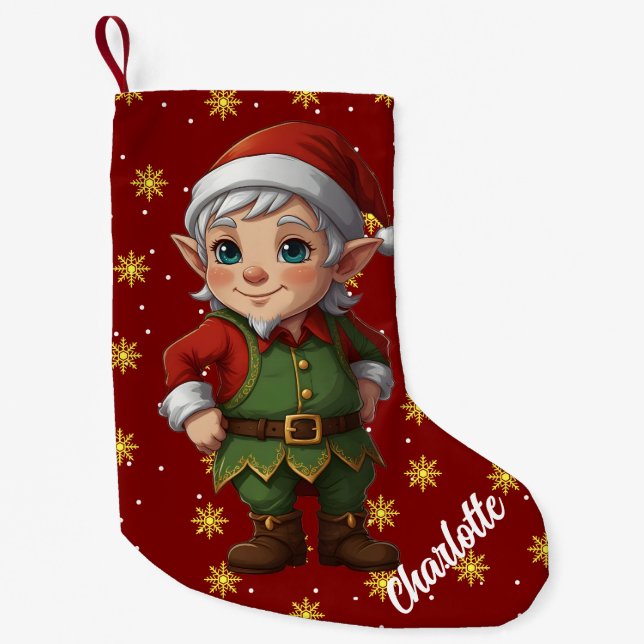Weihnachtsmodus Elf Kleiner Weihnachtsstrumpf (Vorderseite)