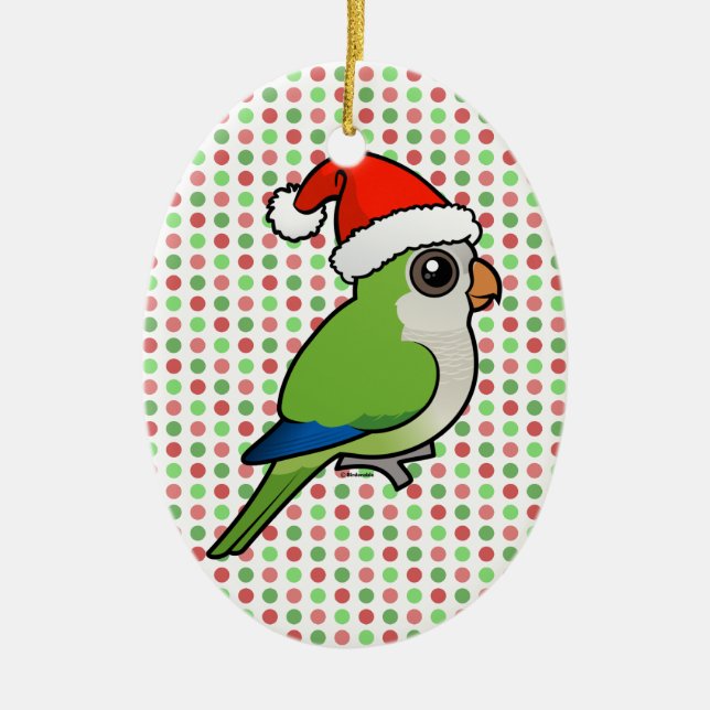 WeihnachtsmönchParakeet Keramikornament (Vorne)