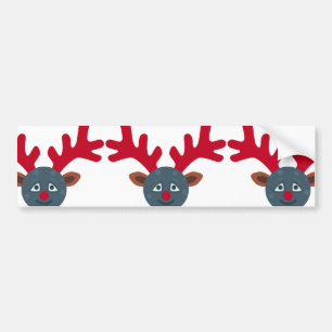 Weihnachtsmond Emoji Autoaufkleber