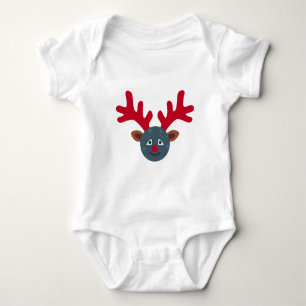 Weihnachtsmond Emoji Baby Strampler