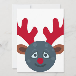 Weihnachtsmond Emoji Feiertagskarte