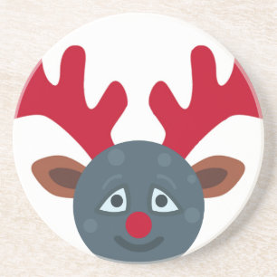 Weihnachtsmond Emoji Getränkeuntersetzer