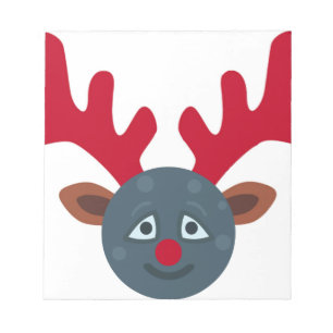 Weihnachtsmond Emoji Notizblock