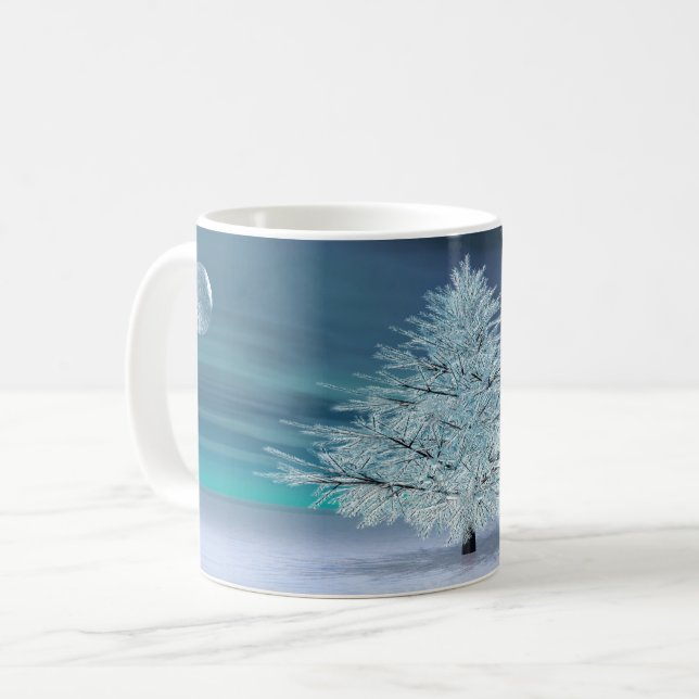 Weihnachtsmond Kaffeetasse (Vorderseite Links)