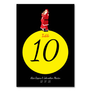 Weihnachtsmond-Tischnummer Tischnummer