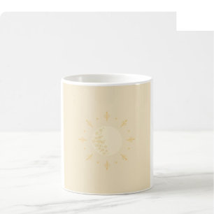 Weihnachtsmondphasen-Tasse - Gold & Creme Kaffeetasse