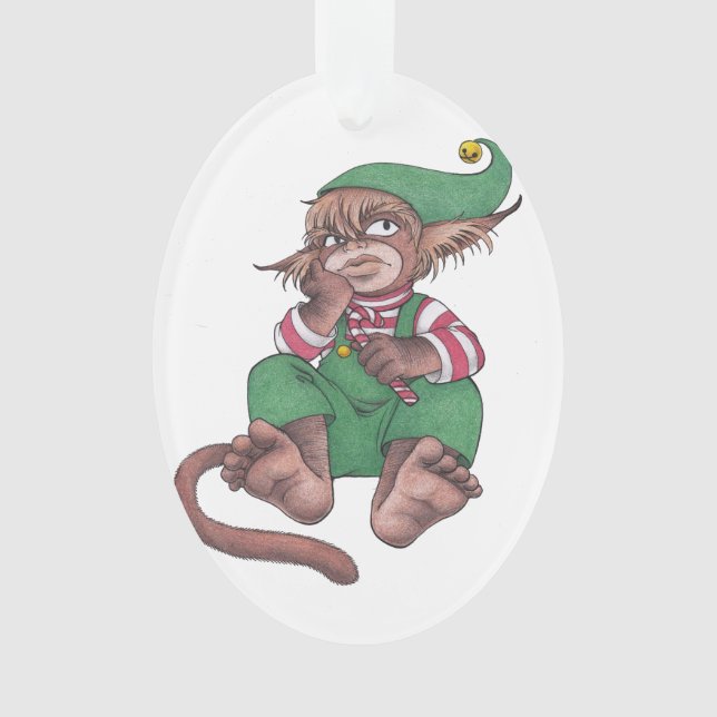 Weihnachtsmonkey Gnome Ornament (Vorderseite)
