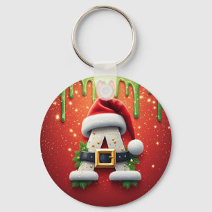 Weihnachtsmonogramm A für Wintergeschenke Schlüsselanhänger