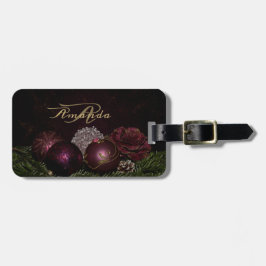 Weihnachtsmonogramm Rosa Schmuckstück Grün Schwarz Gepäckanhänger