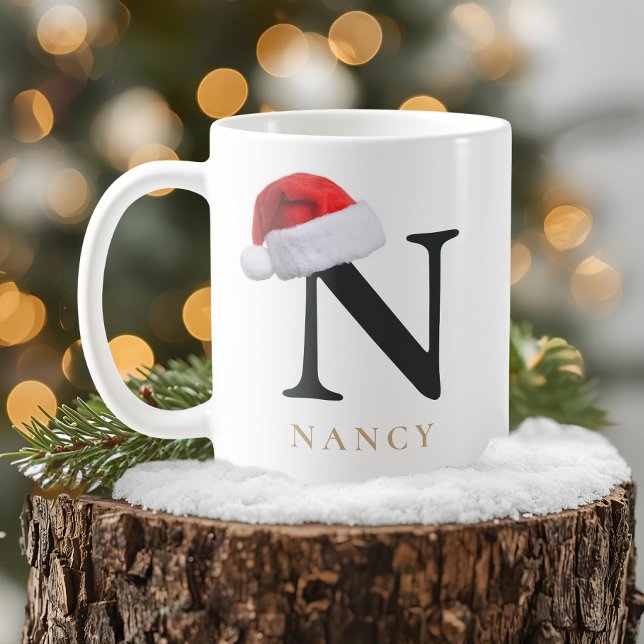 Weihnachtsmonogramm-Tasse Kaffeetasse (Von Creator hochgeladen)