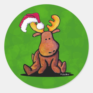 Weihnachtsmoose Classic Round Sticker
