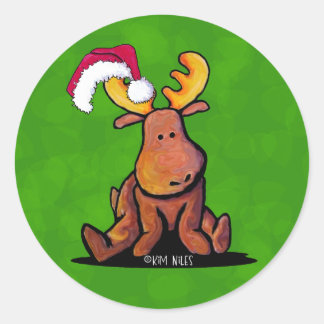 Weihnachtsmoose Classic Round Sticker