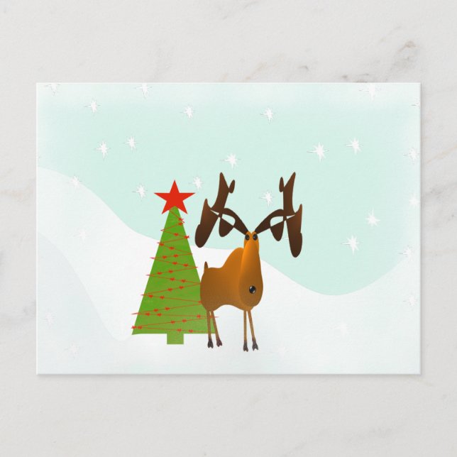 Weihnachtsmoose Feiertagspostkarte (Vorderseite)