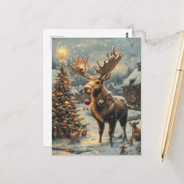Weihnachtsmoose Postkarte (Vorderseite/Rückseite Beispiel)