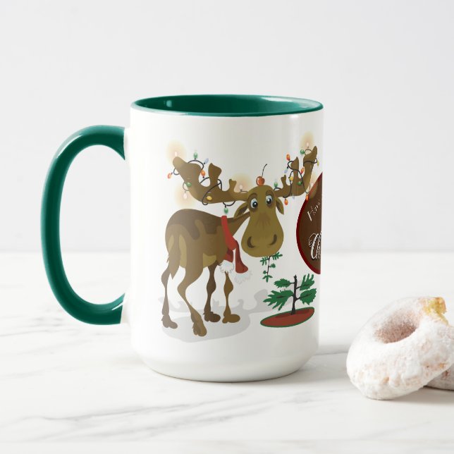 Weihnachtsmoose Tasse (Mit Donut)