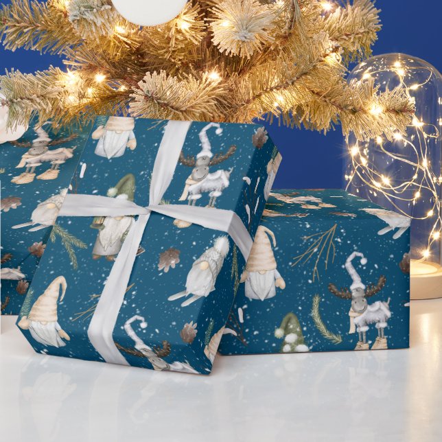 Weihnachtsmoose und Gnomes Geschenkpapier (Feiertage)