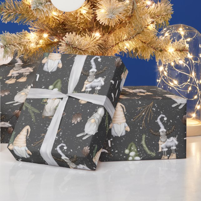 Weihnachtsmoose und Gnomes Geschenkpapier (Feiertage)