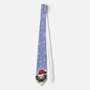 WeihnachtsMops Krawatte