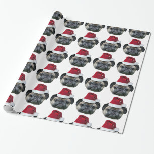 WeihnachtsMops-Verpackungspapier Geschenkpapier