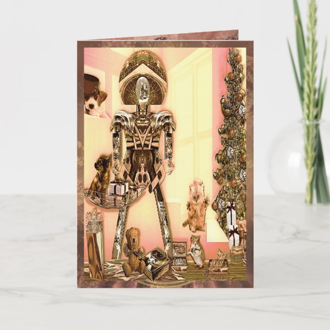 Weihnachtsmorgen Feiertagskarte (Vorderseite)