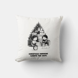 Weihnachtsmorgen T-Shirt Minimalistische Geschen Kissen